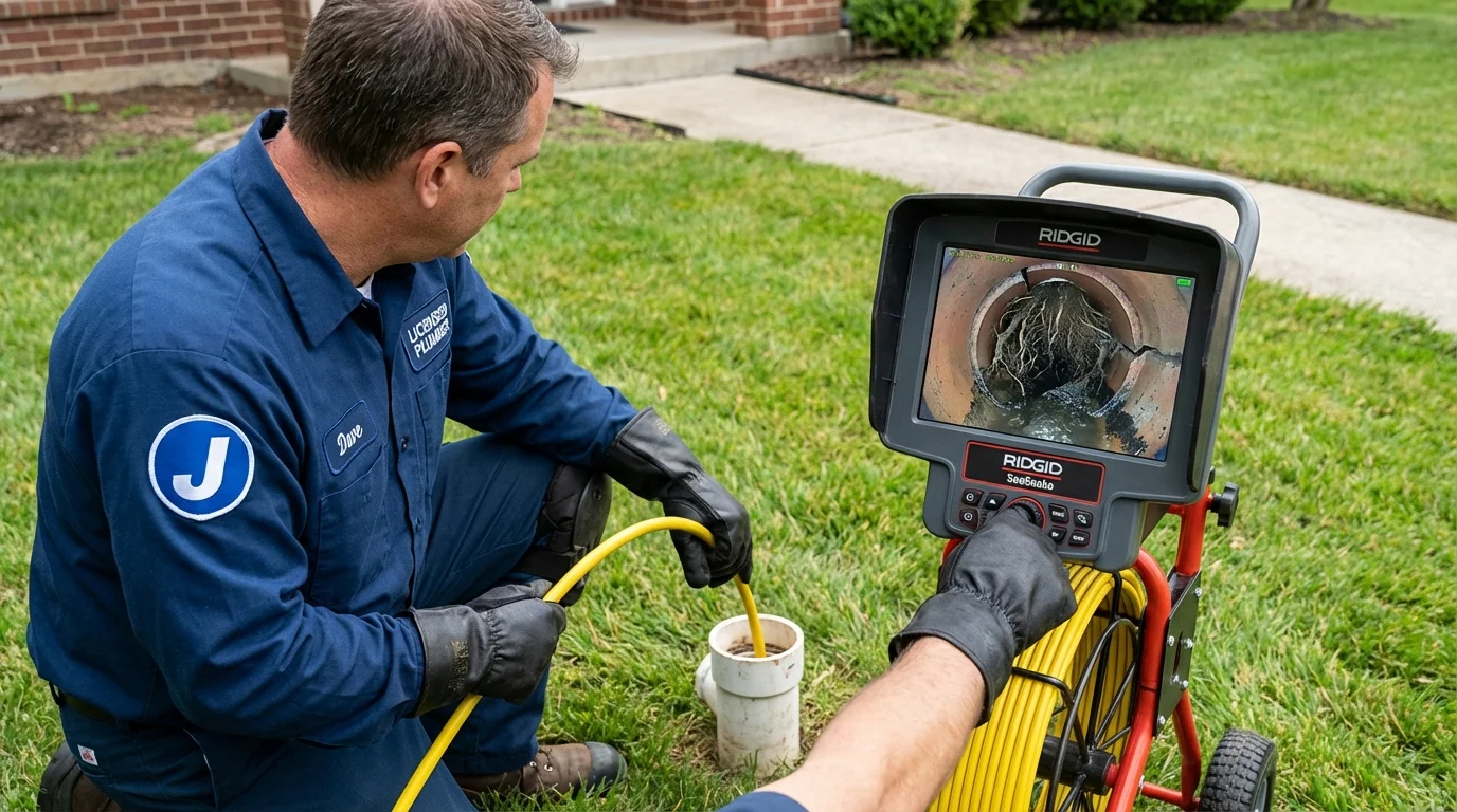 Sewer camera inspection being performed by Johns Plumbing LLC in Sabana Hoyos